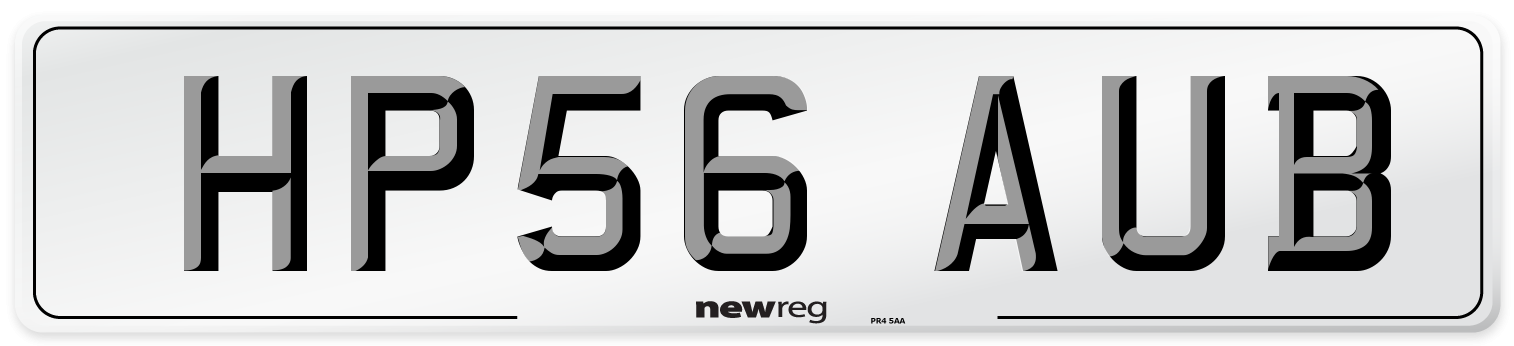 HP56 AUB Number Plate from New Reg